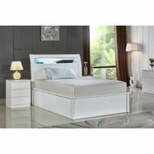 Load image into Gallery viewer, GRACE HIGH GLOSS OTTOMAN BED + LED LIGHT