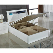 Load image into Gallery viewer, GRACE HIGH GLOSS OTTOMAN BED + LED LIGHT