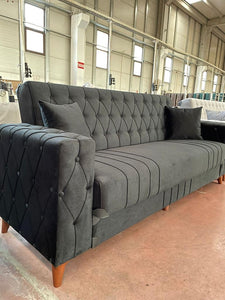 CHESTERFIELD DESIGN STORAGE SOFA BED WITH CUSHIONS