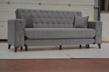 Load image into Gallery viewer, CHESTERFIELD DESIGN STORAGE SOFA BED WITH CUSHIONS
