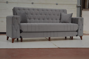 CHESTERFIELD DESIGN STORAGE SOFA BED WITH CUSHIONS