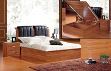 Load image into Gallery viewer, PREMIUM MDF WOODEN BED FRAME WITH OTTOMAN STORAGE
