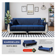 Load image into Gallery viewer, SULTAN TURKISH SOFA BED WITH OTTOMAN STORAGE
