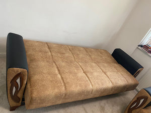 MASTERPIECE TURKISH SOFA BED WITH OTTOMAN STORAGE