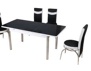 ELEGANT EXTANDABLE  DINING TABLE WITH 6 CHAIRS