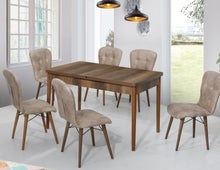 Load image into Gallery viewer, ELEGANT EXTANDABLE WOODEN  DINING TABLE WITH CHAIRS
