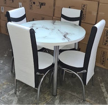 Load image into Gallery viewer, MODERN ROUND DINING TABLE WITH 4 CHAIRS
