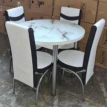 Load image into Gallery viewer, MODERN ROUND DINING TABLE WITH 4 CHAIRS
